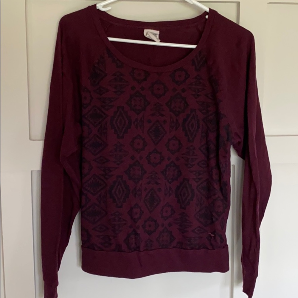 Pink Aztec Long-sleeve Purple Shirt